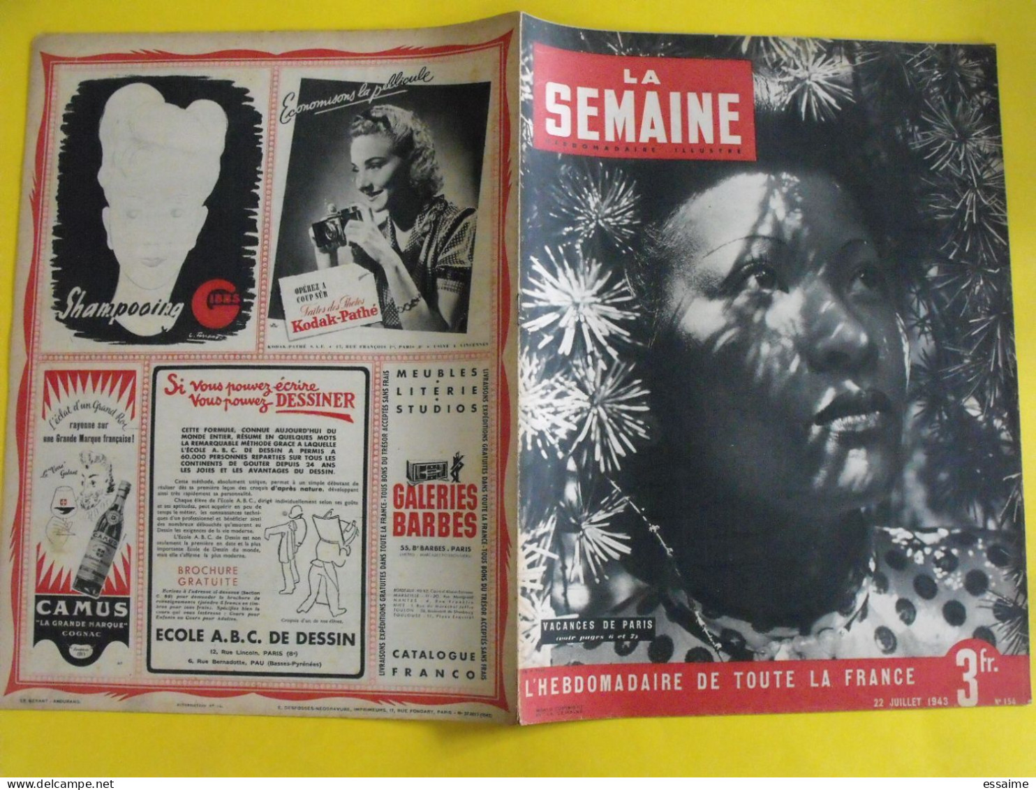 6 revues La semaine de 1943. actualités guerre photos collaboration micheline presle suède espagne sicile crète rome