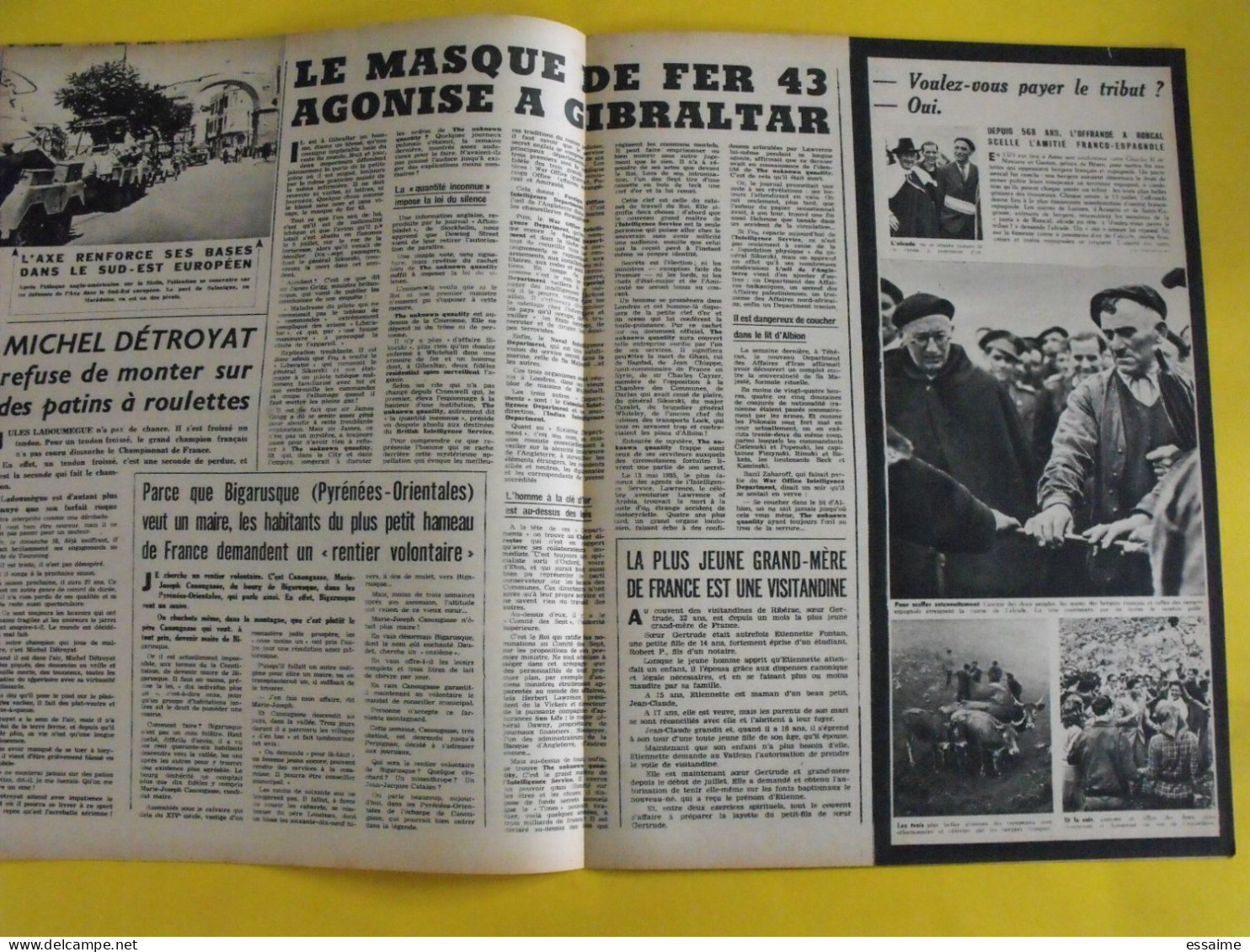 6 revues La semaine de 1943. actualités guerre photos collaboration micheline presle suède espagne sicile crète rome