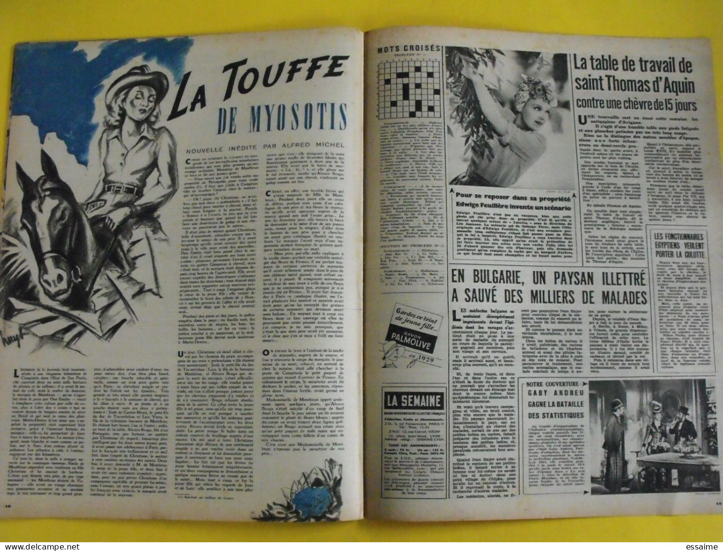 6 revues La semaine de 1943. actualités guerre photos collaboration micheline presle suède espagne sicile crète rome