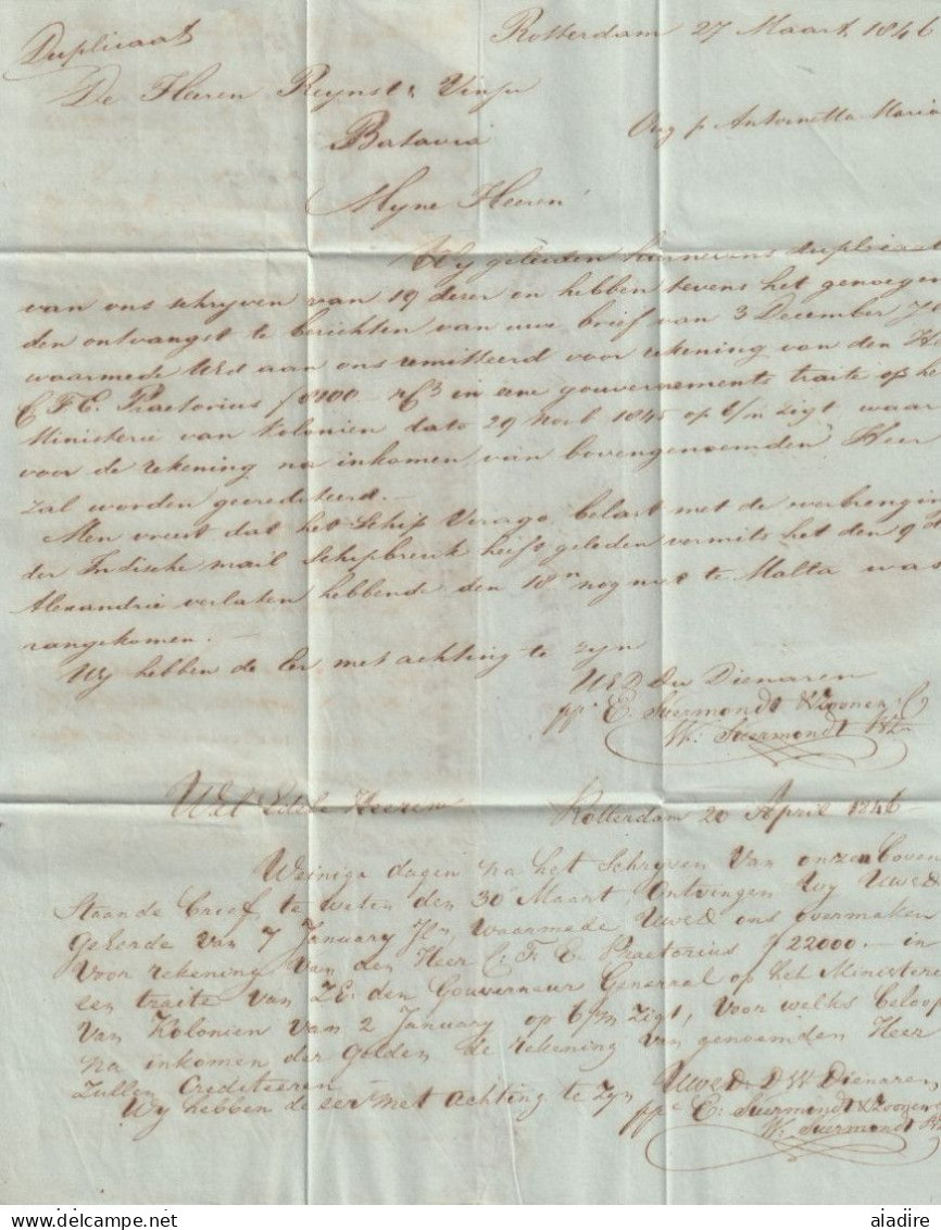 1855 - Entire 2-page Letter From CHERIBON Today CIREBON, Java, Indonesia   To BATAVIA, Today DJAKARTA, Indonesia - Netherlands Indies