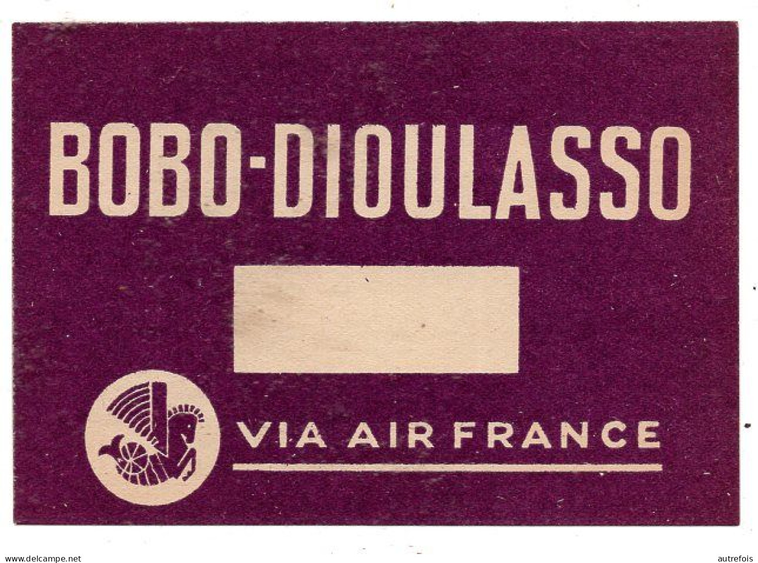 BOBO DIOULASSO  VIA AIR FRANCE TICKET AIR FRANCE  NEUF - Welt