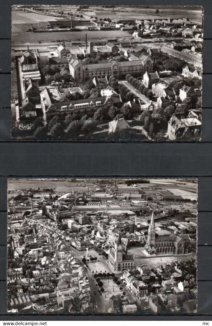 59 -  Armantières - Vues Aeriennes - Lot De 4 Cartes Photos - Armentieres