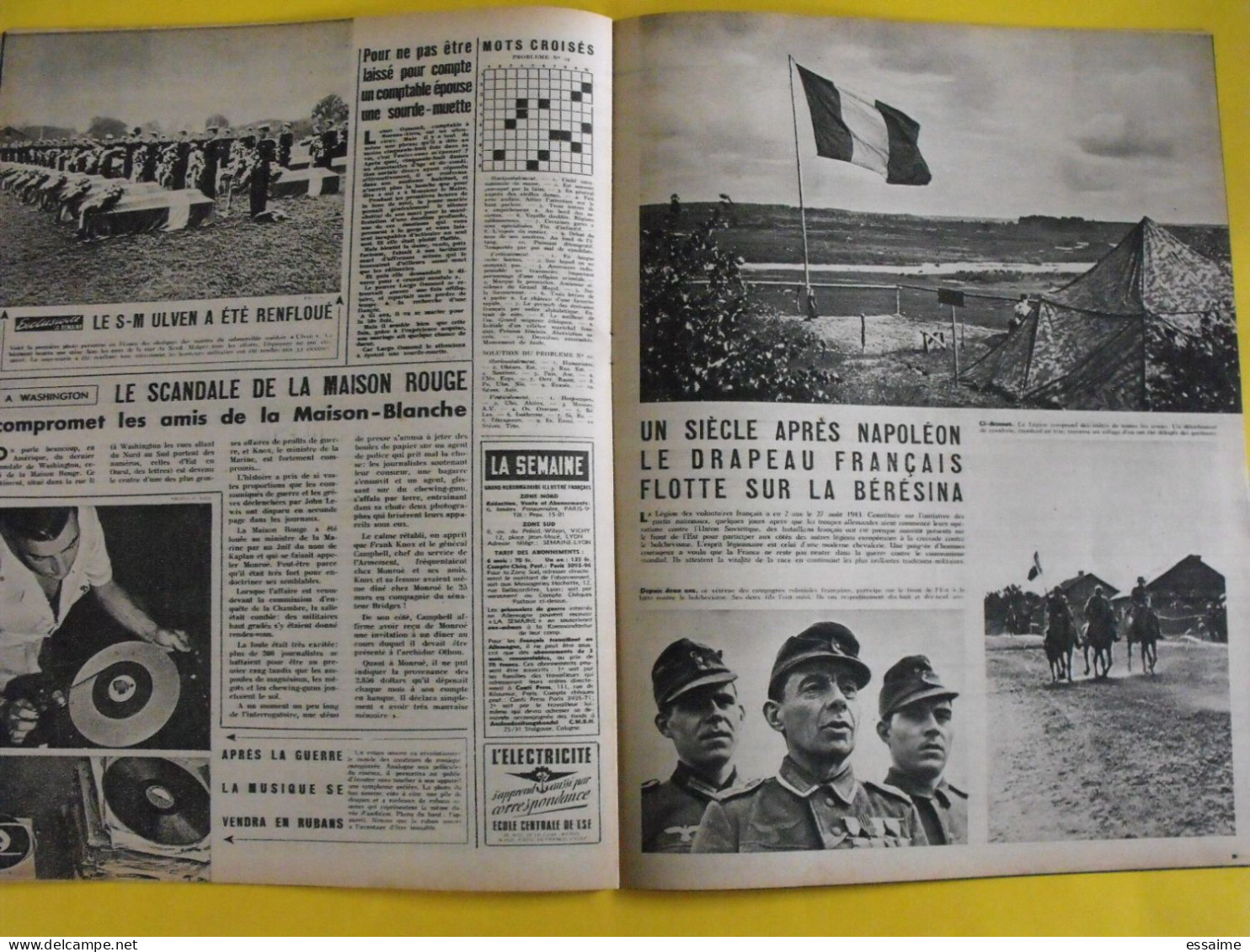 6 revues La semaine de 1943. actualités guerre photos collaboration piaf athènes  venise japon LVF daniel gélin japon