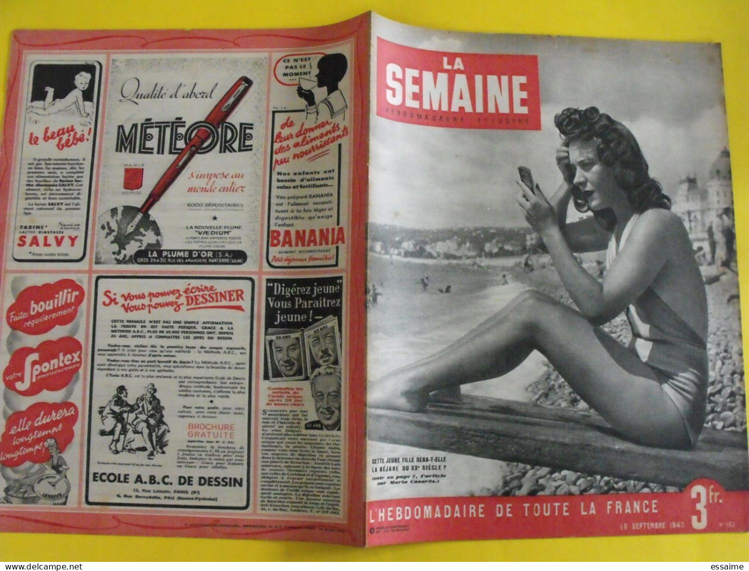 6 revues La semaine de 1943. actualités guerre photos collaboration piaf athènes  venise japon LVF daniel gélin japon