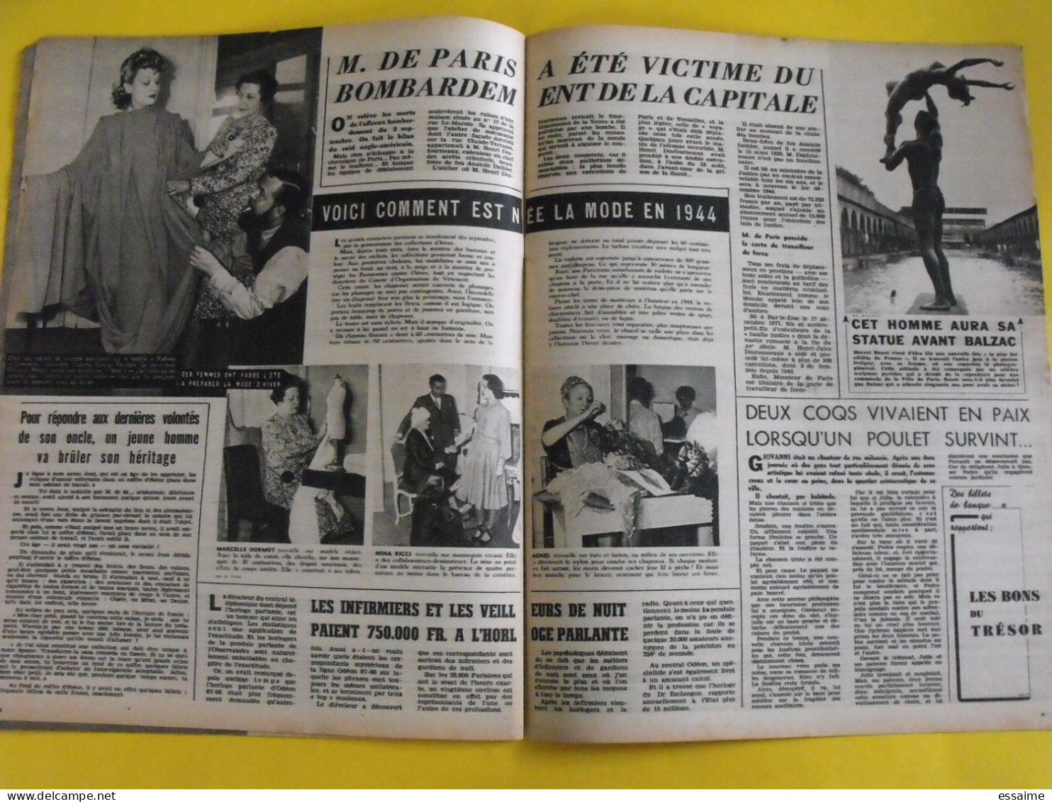 6 revues La semaine de 1943. actualités guerre photos collaboration piaf athènes  venise japon LVF daniel gélin japon