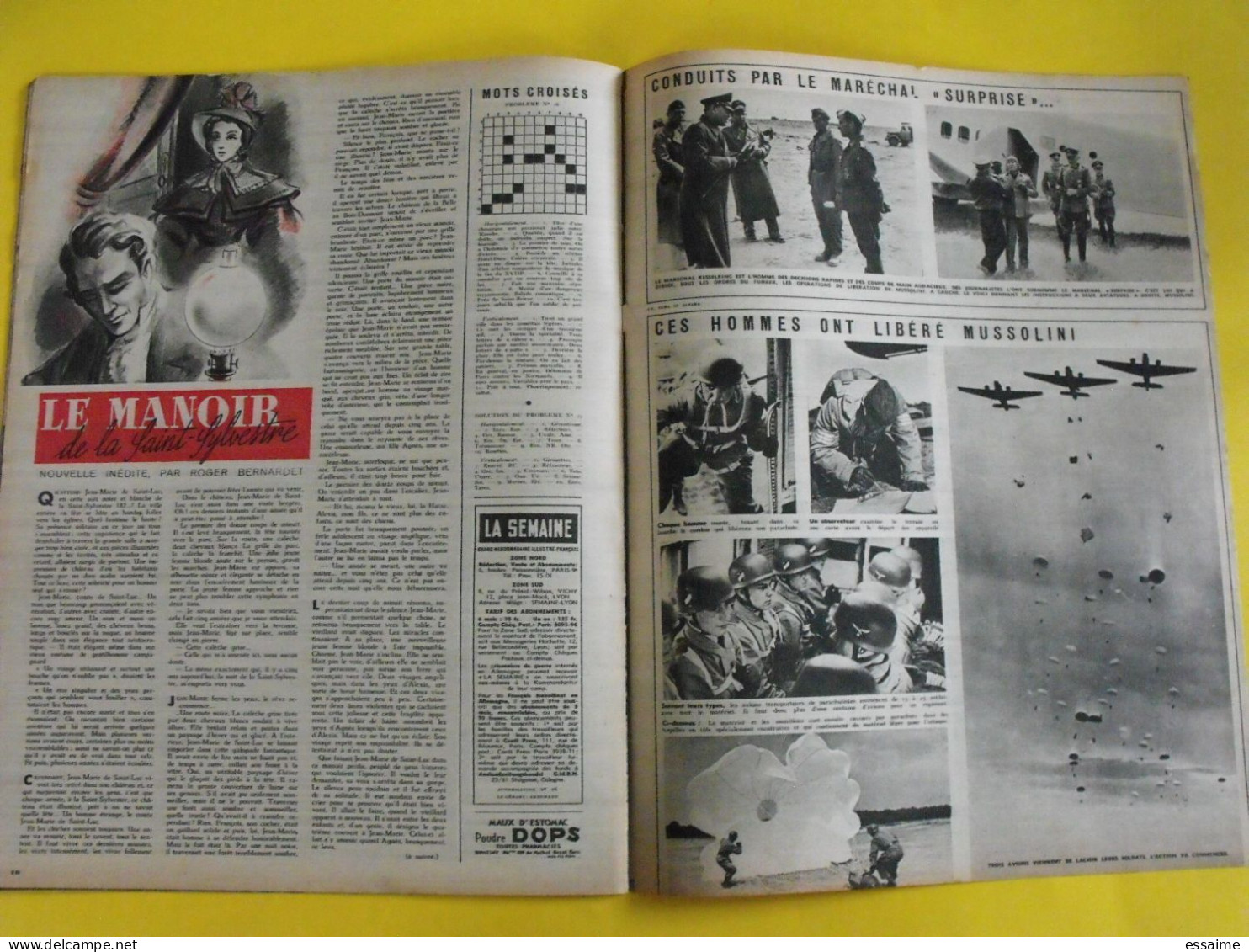 6 revues La semaine de 1943. actualités guerre photos collaboration piaf athènes  venise japon LVF daniel gélin japon