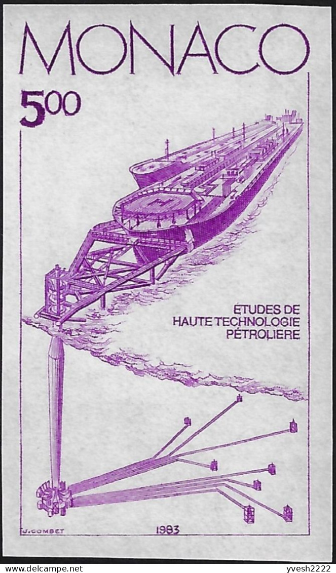 Monaco 1983 Y&T 1403. Essai De Couleurs. Activités Industrielles De La Principauté. Technologie Pétrolifère - Pétrole