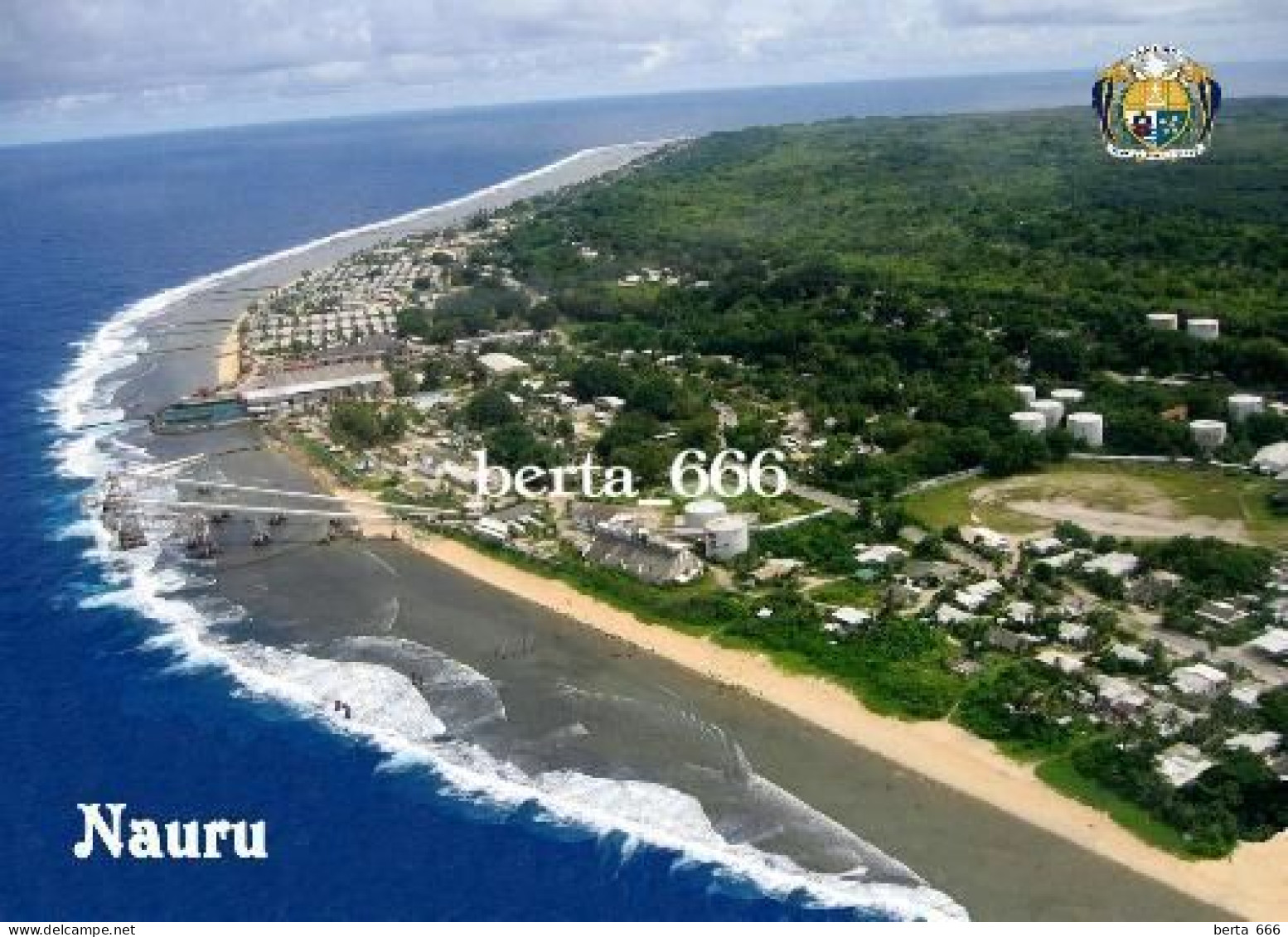 Nauru Island Aiwo Aerial View New Postcard - Nauru