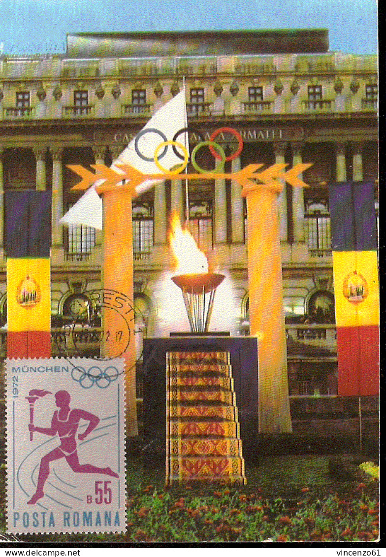Olimpiadi Di Monaco/Munchen 1972 Cartolina Posta Romana - Ete 1972: Munich