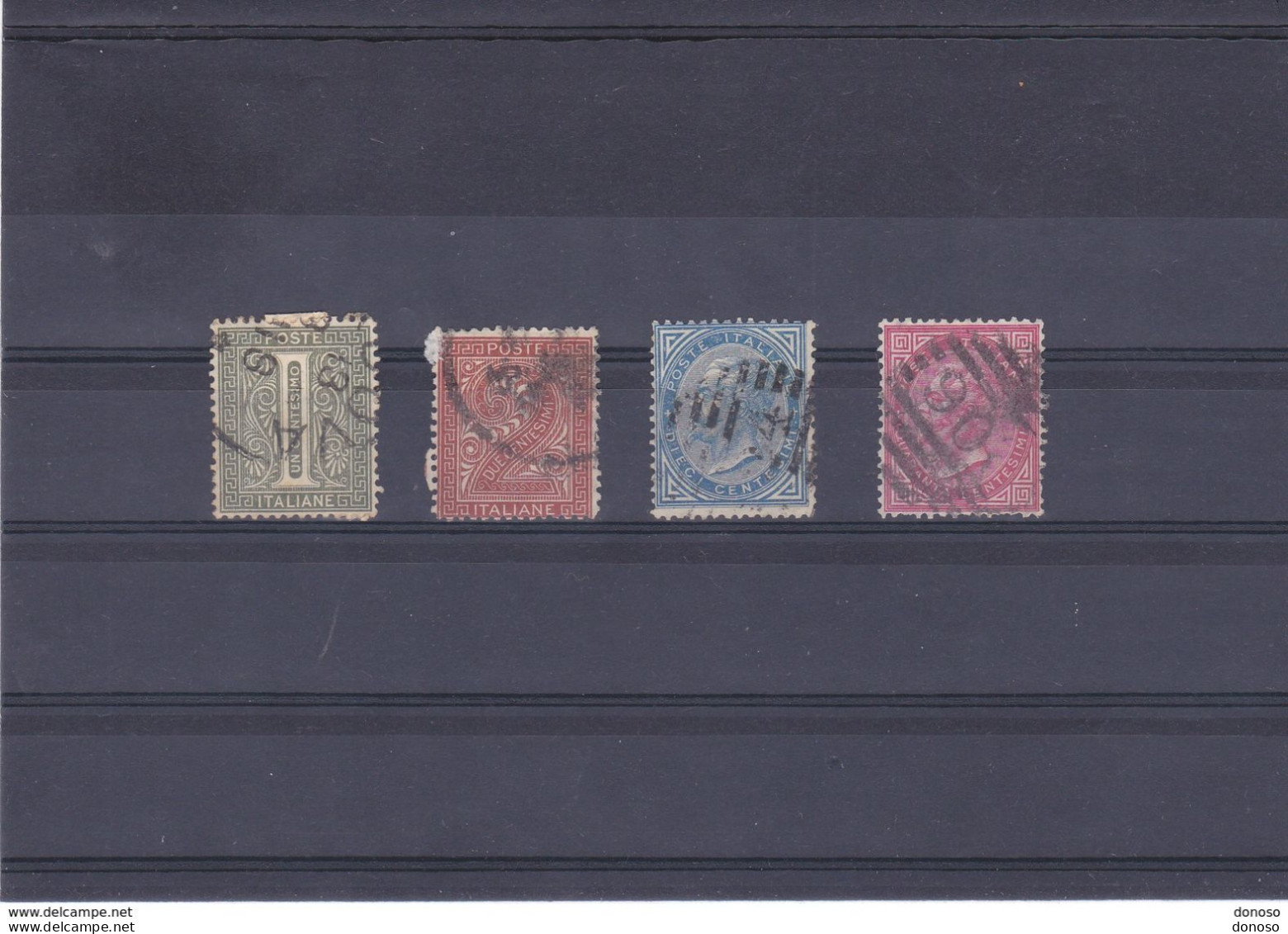 ITALIE 1863 Yvert 12-13, 16, 19 Oblitéré Cote : 13 Euros - Gebraucht