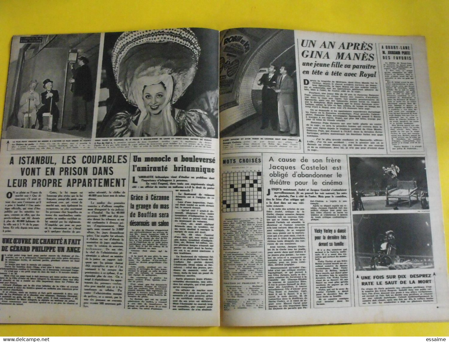 6 revues La semaine de 1943. actualités guerre photos collaboration greta garbo menton mussolini pacifique nantes