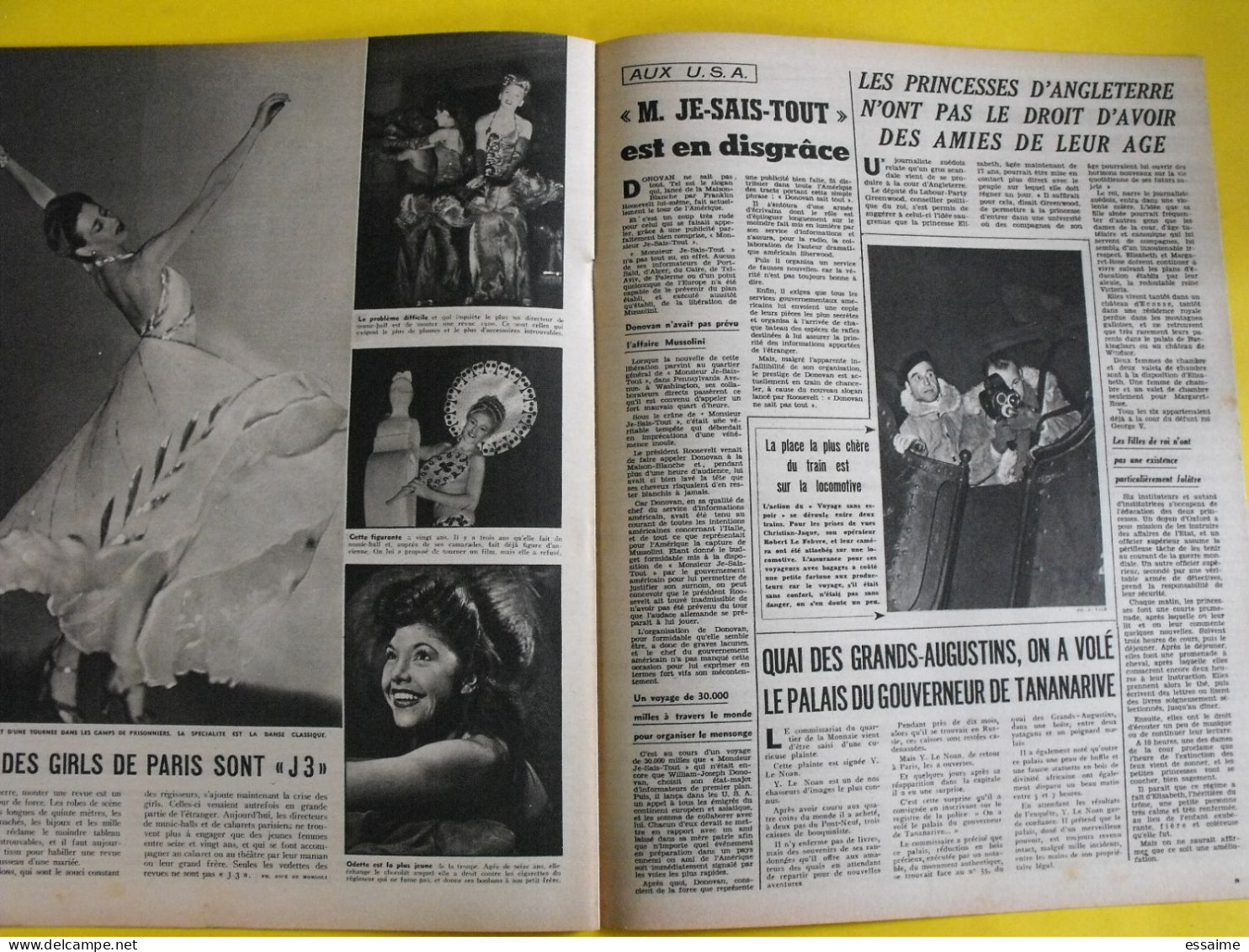 6 revues La semaine de 1943. actualités guerre photos collaboration greta garbo menton mussolini pacifique nantes