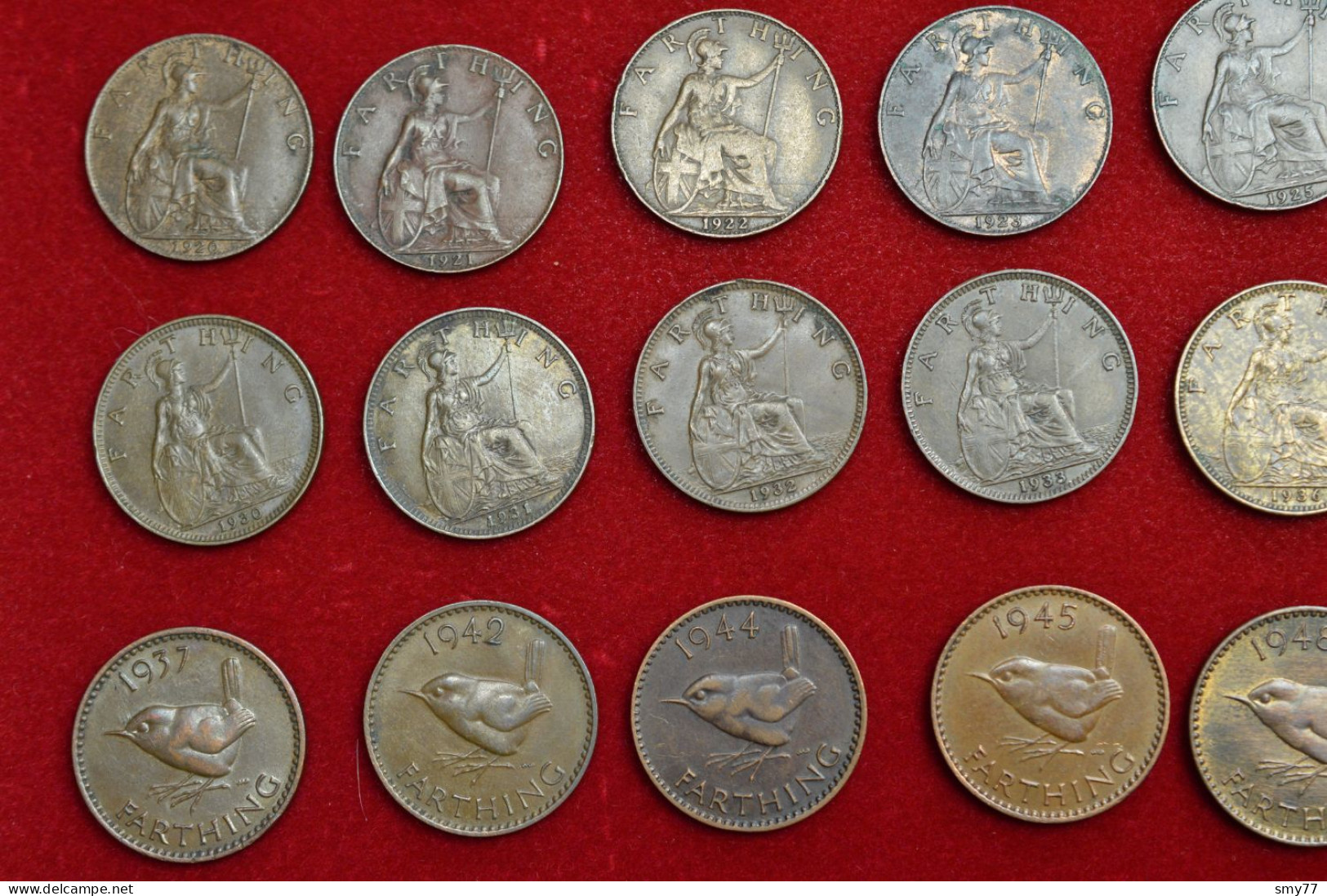 UK / Great Britain • farthing 46x • ALL DIFFERENT • 1860-1954 • mostly in high grade • See photos + details • [24-556]