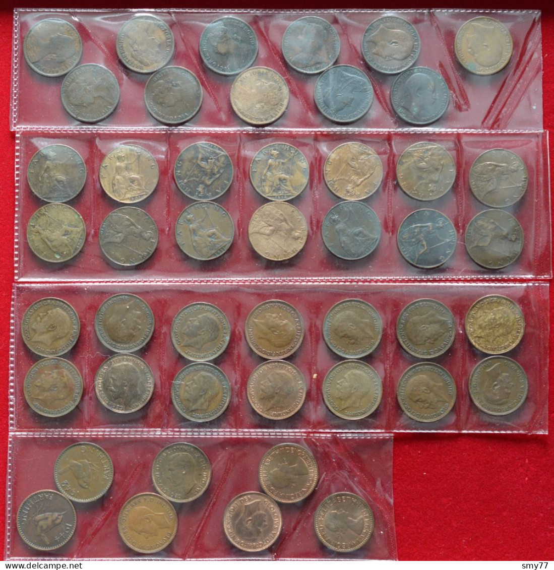 UK / Great Britain • farthing 46x • ALL DIFFERENT • 1860-1954 • mostly in high grade • See photos + details • [24-556]