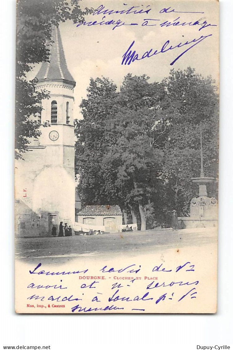 DOURGNE - Clocher Et Place - Très Bon état - Dourgne