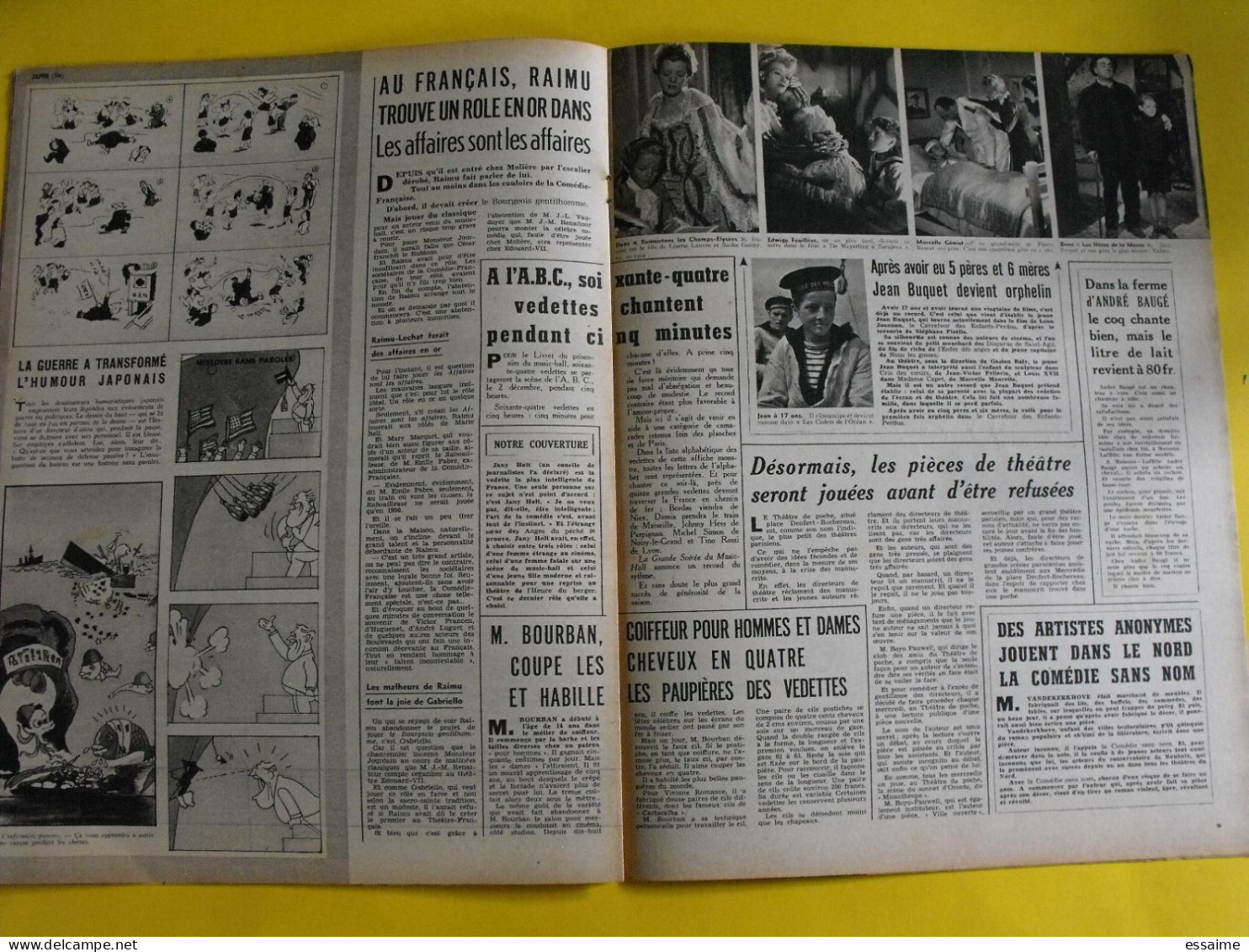 6 revues La semaine de 1943-44. actualités guerre photos collaboration japon thailande siam bamaw boxe raimu