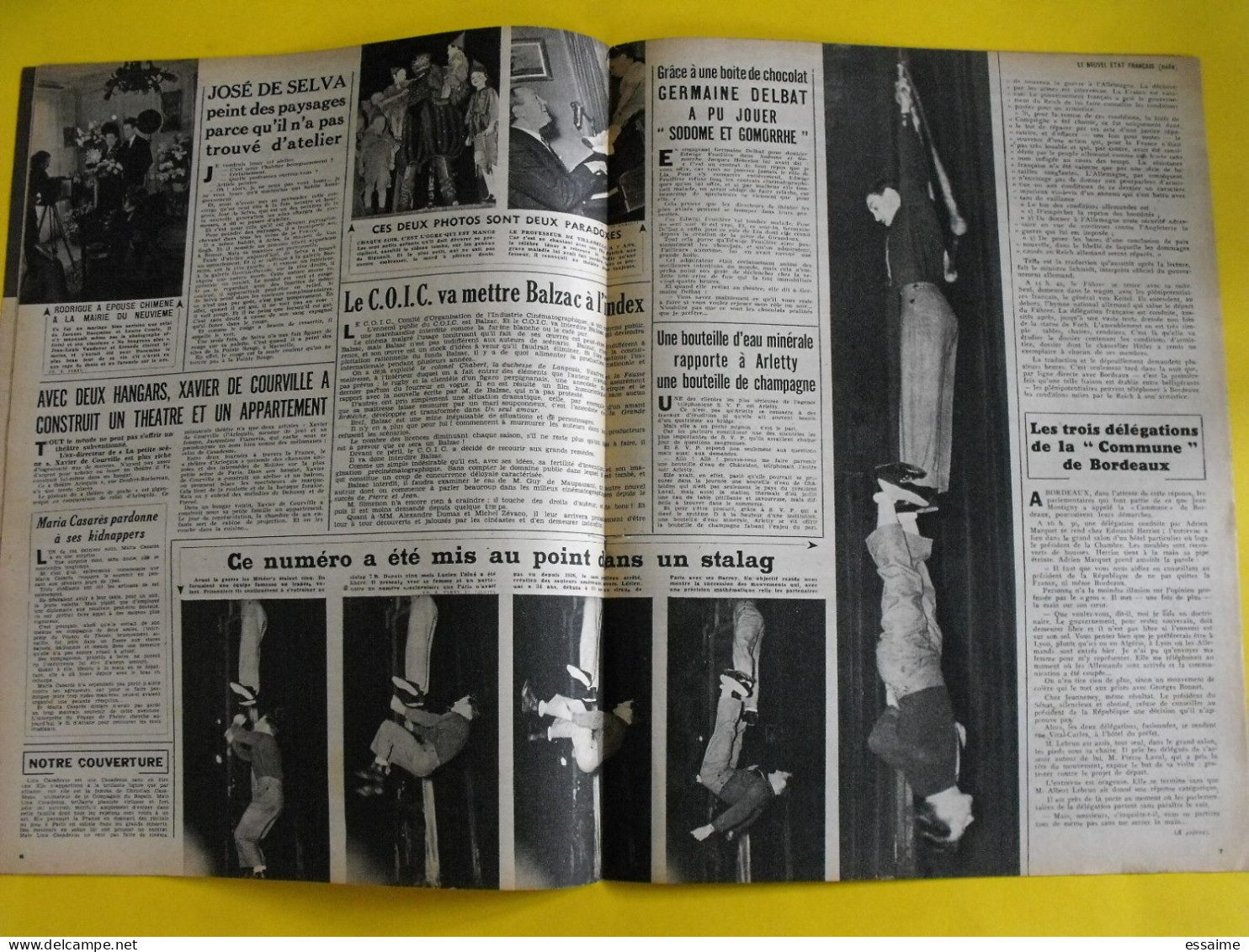 6 revues La semaine de 1943-44. actualités guerre photos collaboration japon thailande siam bamaw boxe raimu