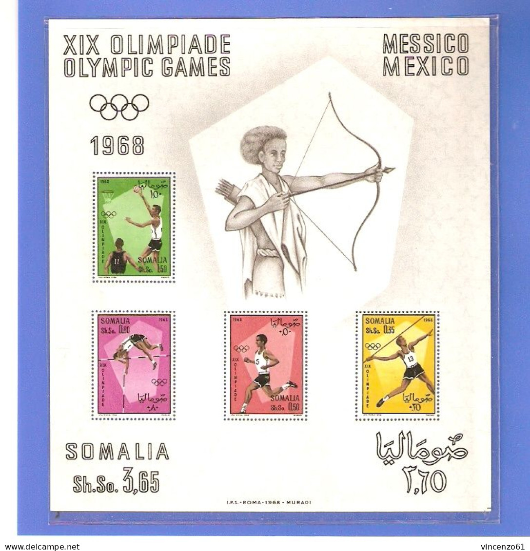 SOMALIA MEXICO  MESSICO 1968 OLIMPIC GAME - Zomer 1968: Mexico-City