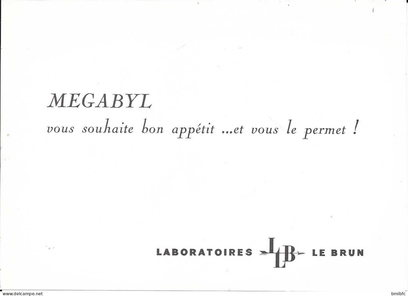 Pochette  Publicitaire MEGABYL  Des Laboratoires LE BRUN Complète De Ses 12 Menus Illustrés Par Sempé - Menu