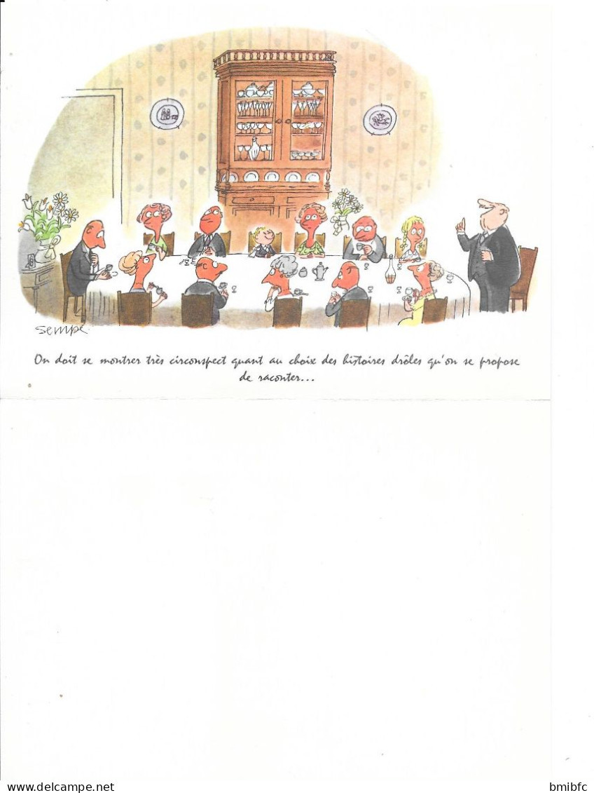 Pochette  publicitaire MEGABYL  des Laboratoires LE BRUN complète de ses 12 Menus illustrés par Sempé