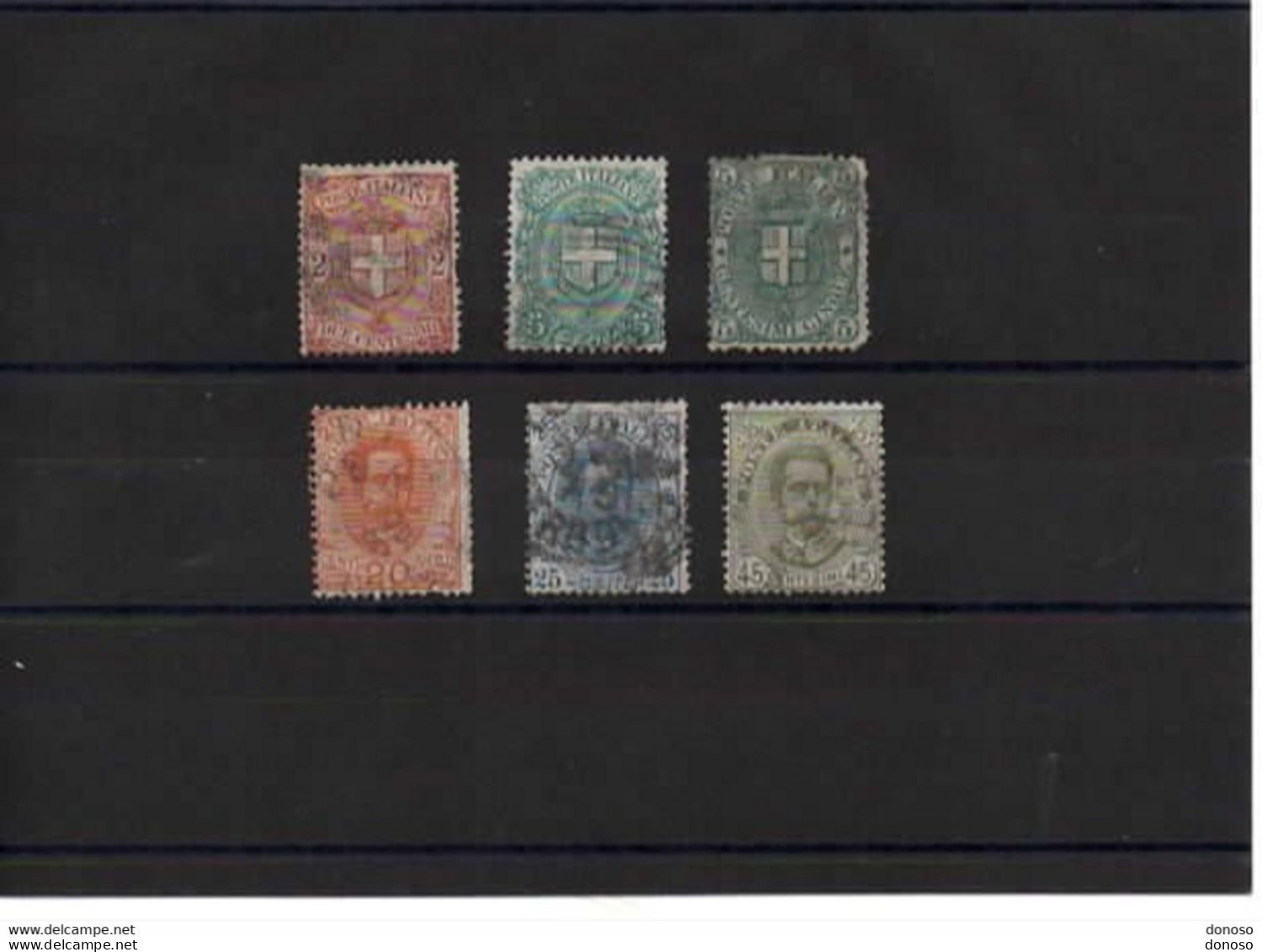 ITALIE 1891 Yvert 56-58 + 60-62 Oblitéré, Used Cote : 16.50 Euros - Oblitérés