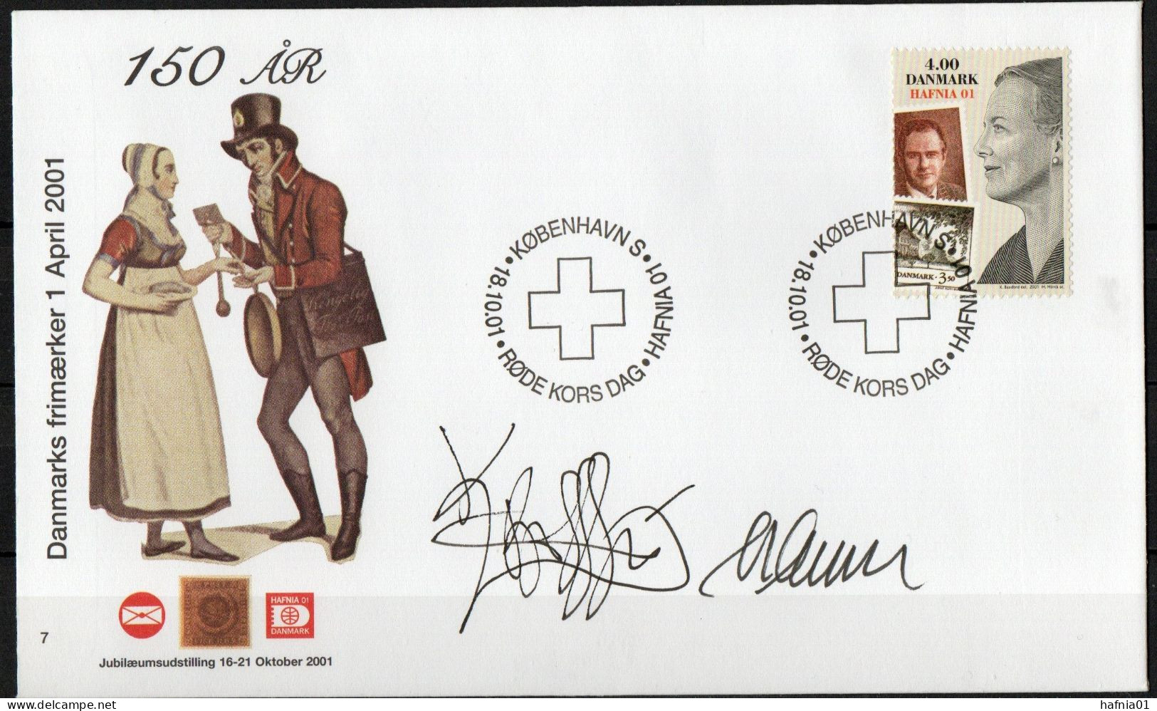 Martin Mörck. Denmark 2001. Int. Stamp Exhibition HAFNIA'01. Michel 1287. Cover. Special Cancel. Signed. - Brieven En Documenten