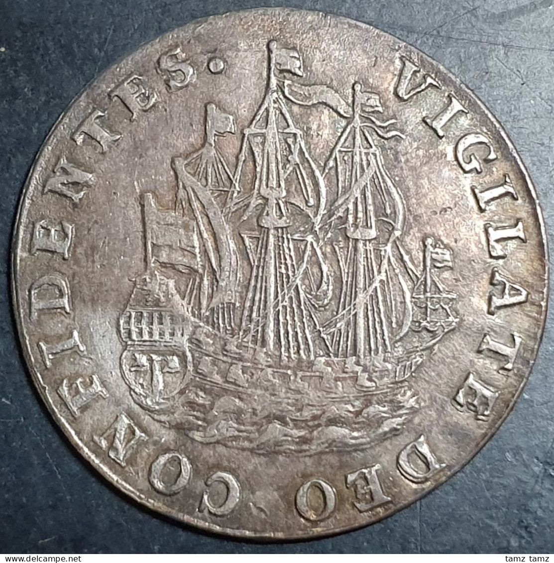 Netherlands 6 Stuivers Scheepjesschelling Holland 1745 Silver XF - Provinciale Munten