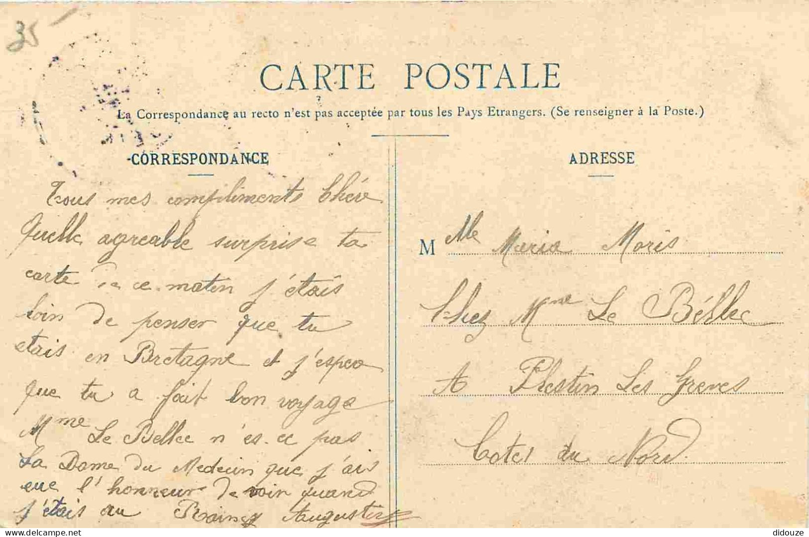 94 - Maisons Alfort - Le Moulin Brulé - Correspondance - CPA - Oblitération Ronde De 1905 - Voir Scans Recto-Verso - Maisons Alfort