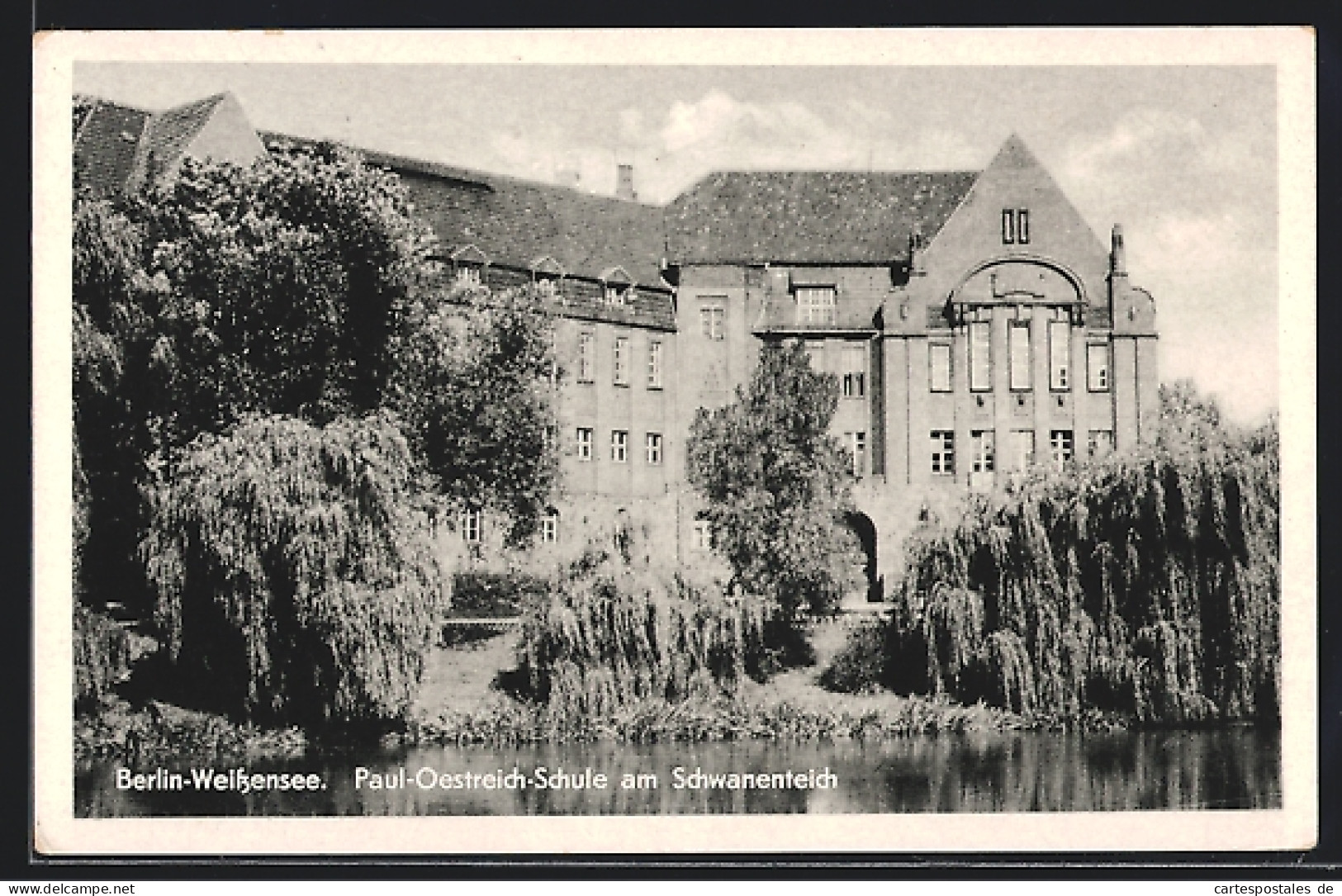 AK Berlin-Weissensee, Paul-Oestreich-Schule Am Schwanenteich  - Weissensee