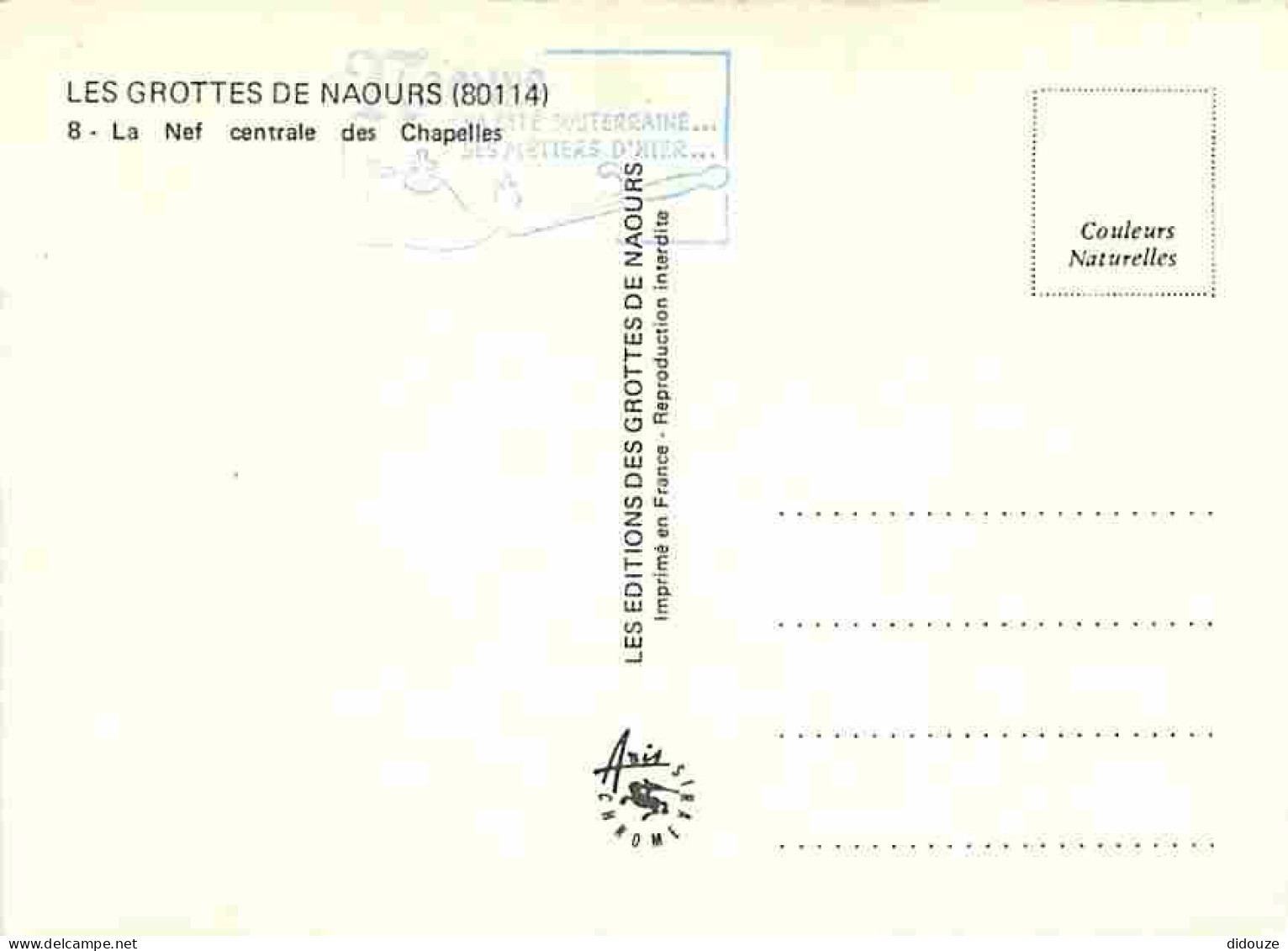 80 - Les Grottes De Naours - La Nef Centrale Des Chapelles - Carte Neuve - CPM - Voir Scans Recto-Verso - Naours