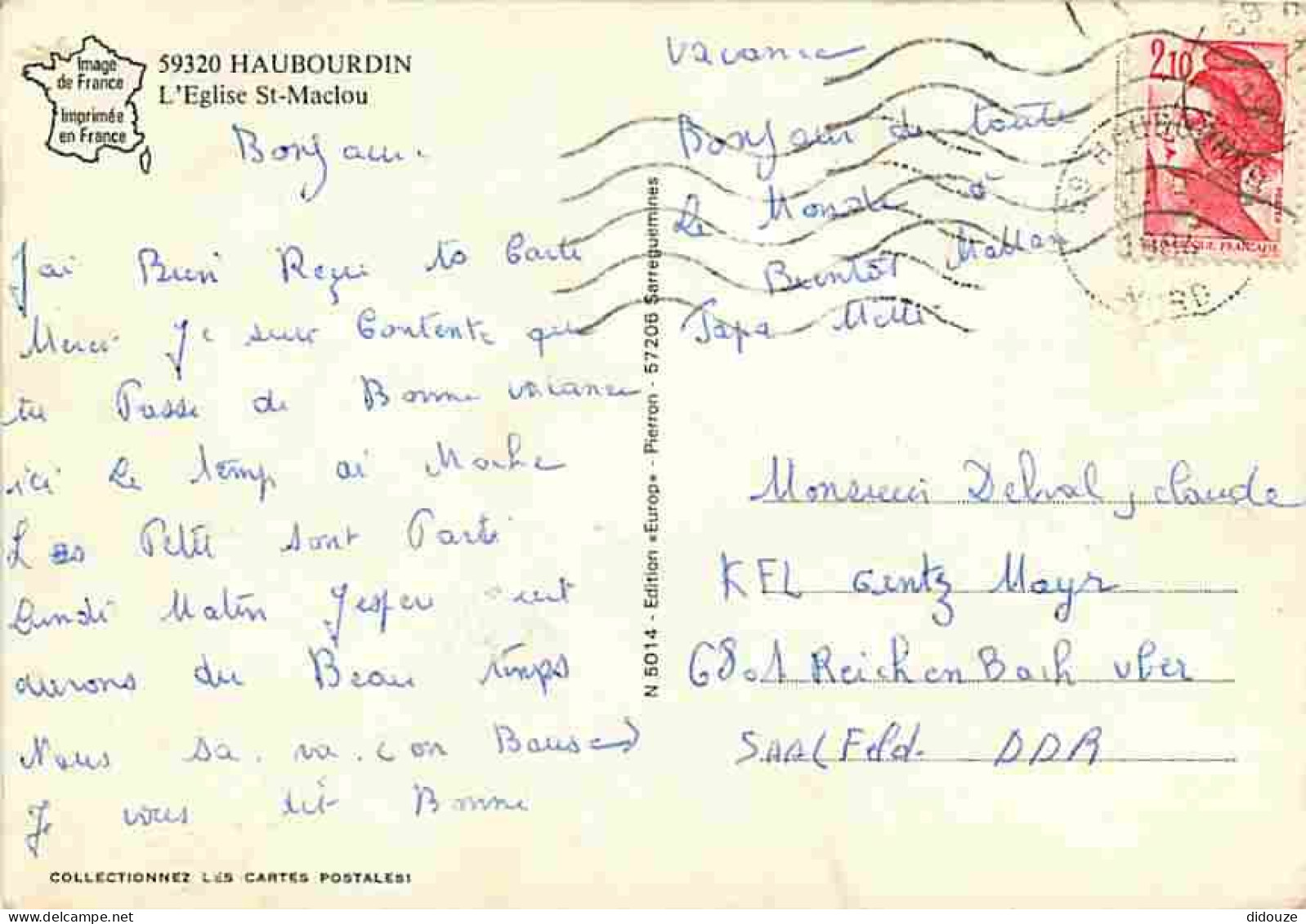 59 - Haubourdin - L'Eglise Saint Maclou - Fleurs - CPM - Voir Scans Recto-Verso - Haubourdin