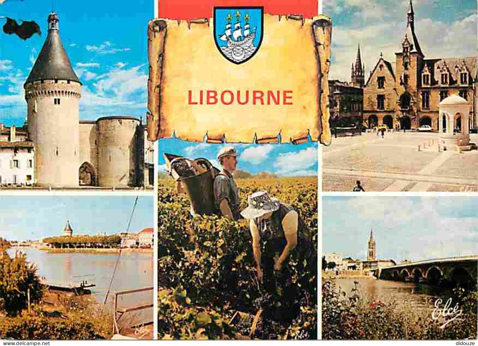 33 - Libourne - Multivues - Vendanges - CPM - Voir Scans Recto-Verso - Libourne