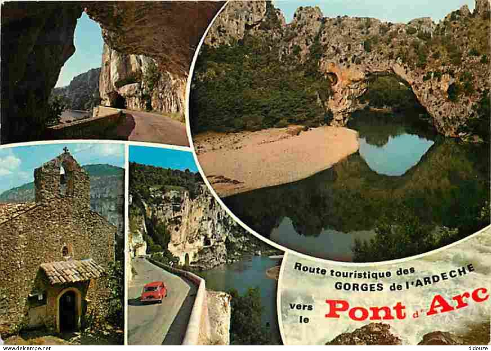 07 - Ardèche - Gorges De L'Ardèche - Le Pont D'Arc - Multivues - Automobiles - CPM - Voir Scans Recto-Verso - Vallon Pont D'Arc