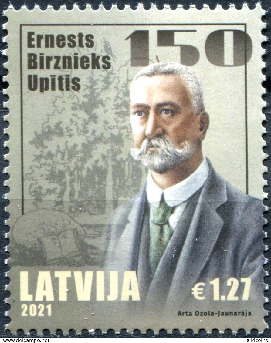 Latvia 2021. Ernests Birznieks-Upītis, Writer (MNH OG) Stamp - Lettonia