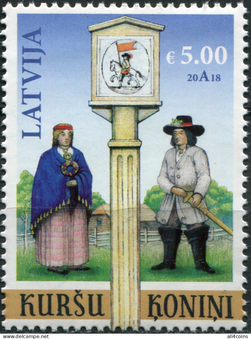 Latvia 2018. Curonian Kings (free Farmers Cultural Group) (MNH OG) Stamp - Lettonie