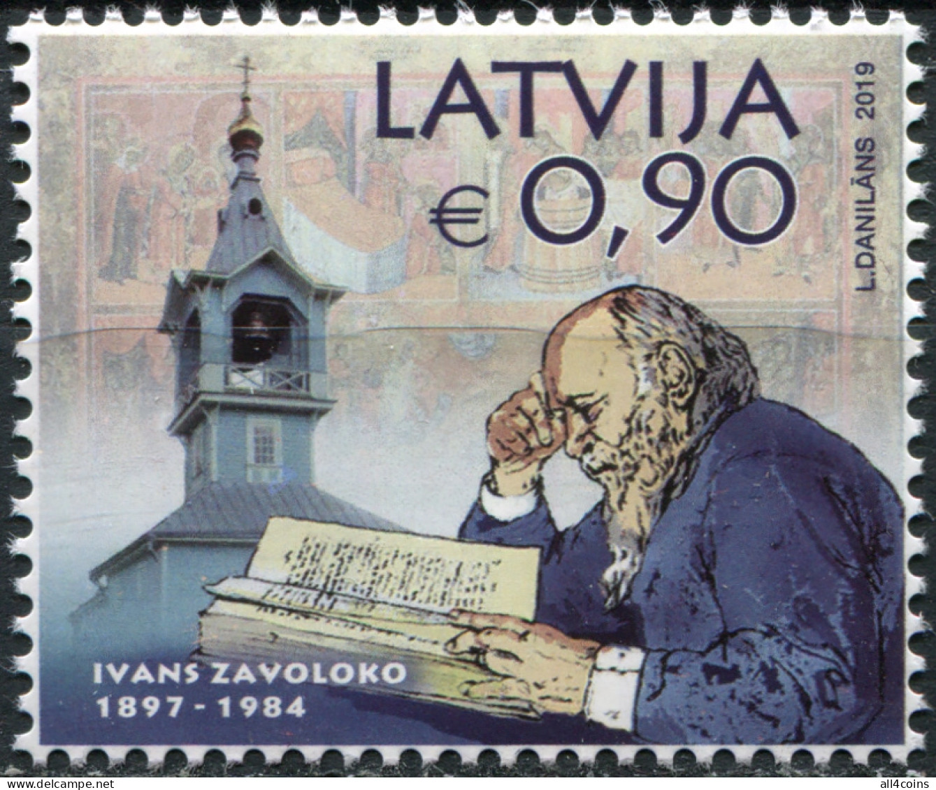 Latvia 2019. Ivan Zavoloko, Historian Of Old Believers (MNH OG) Stamp - Lettland