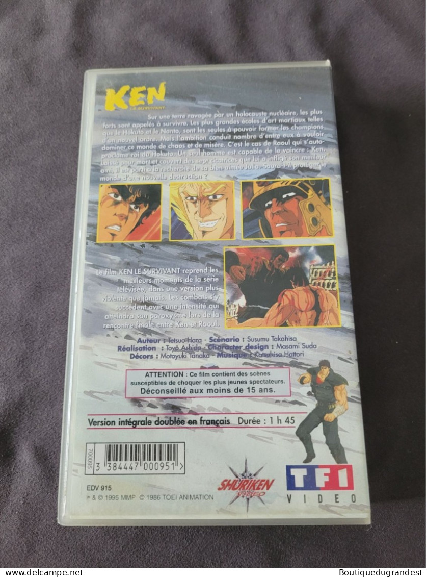 CASSETTE VHS Ken Le Survivant - Cartoons