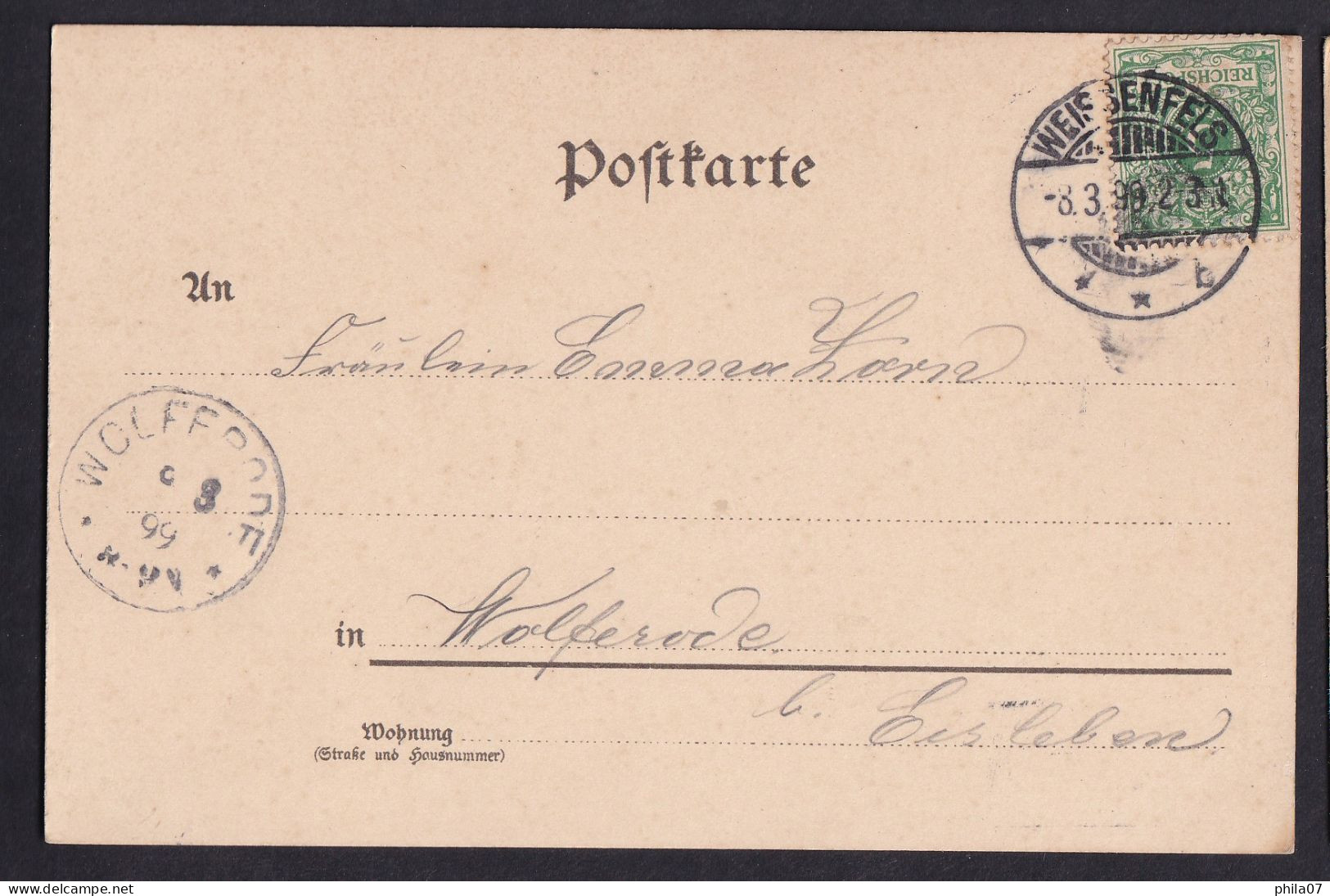 Gruss Aus ... / Year 1899 / Long Line Postcard Circulated, 2 Scans - Saluti Da.../ Gruss Aus...