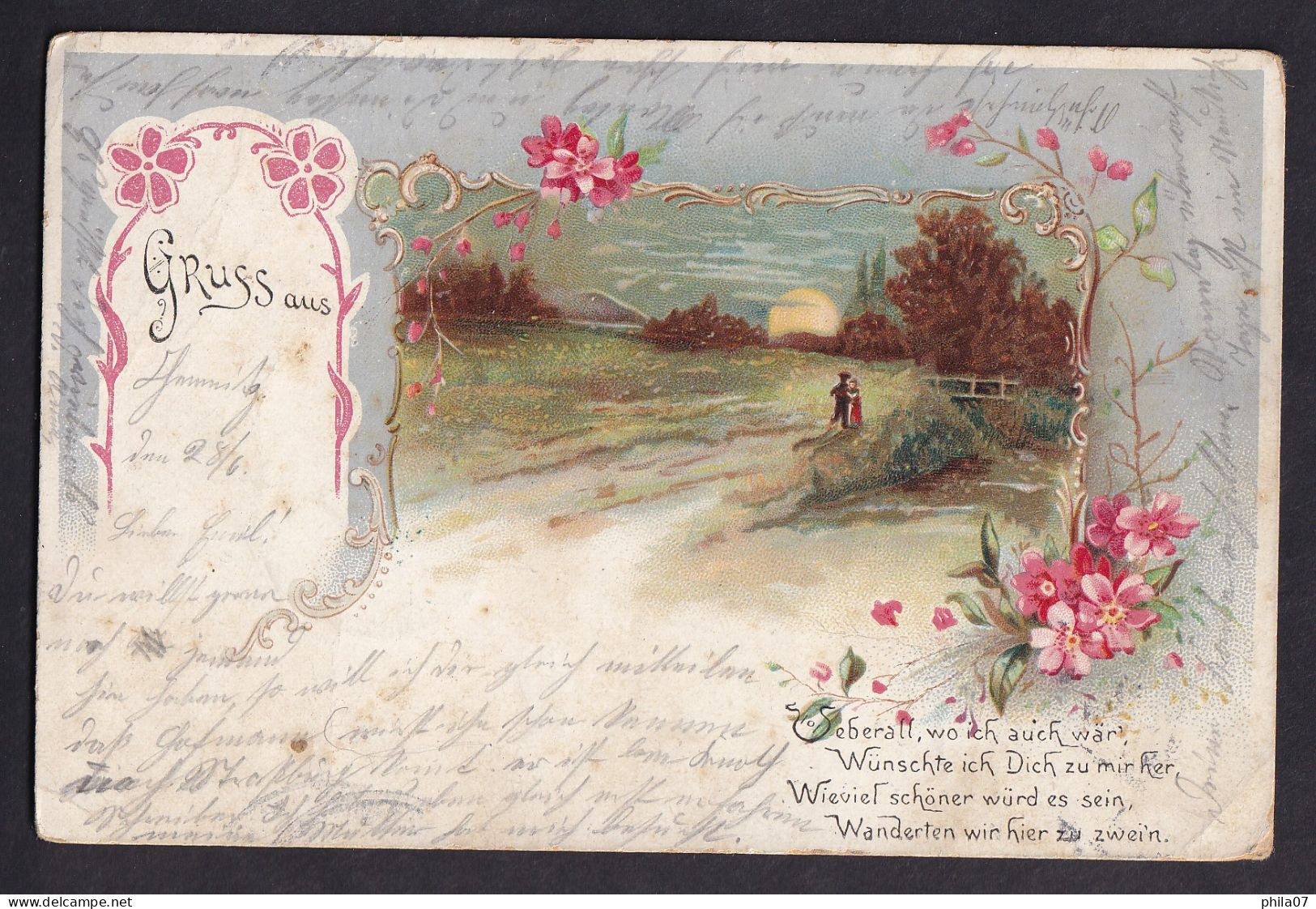 Gruss Aus ... / Year 1904 / Long Line Postcard Circulated, 2 Scans - Saluti Da.../ Gruss Aus...