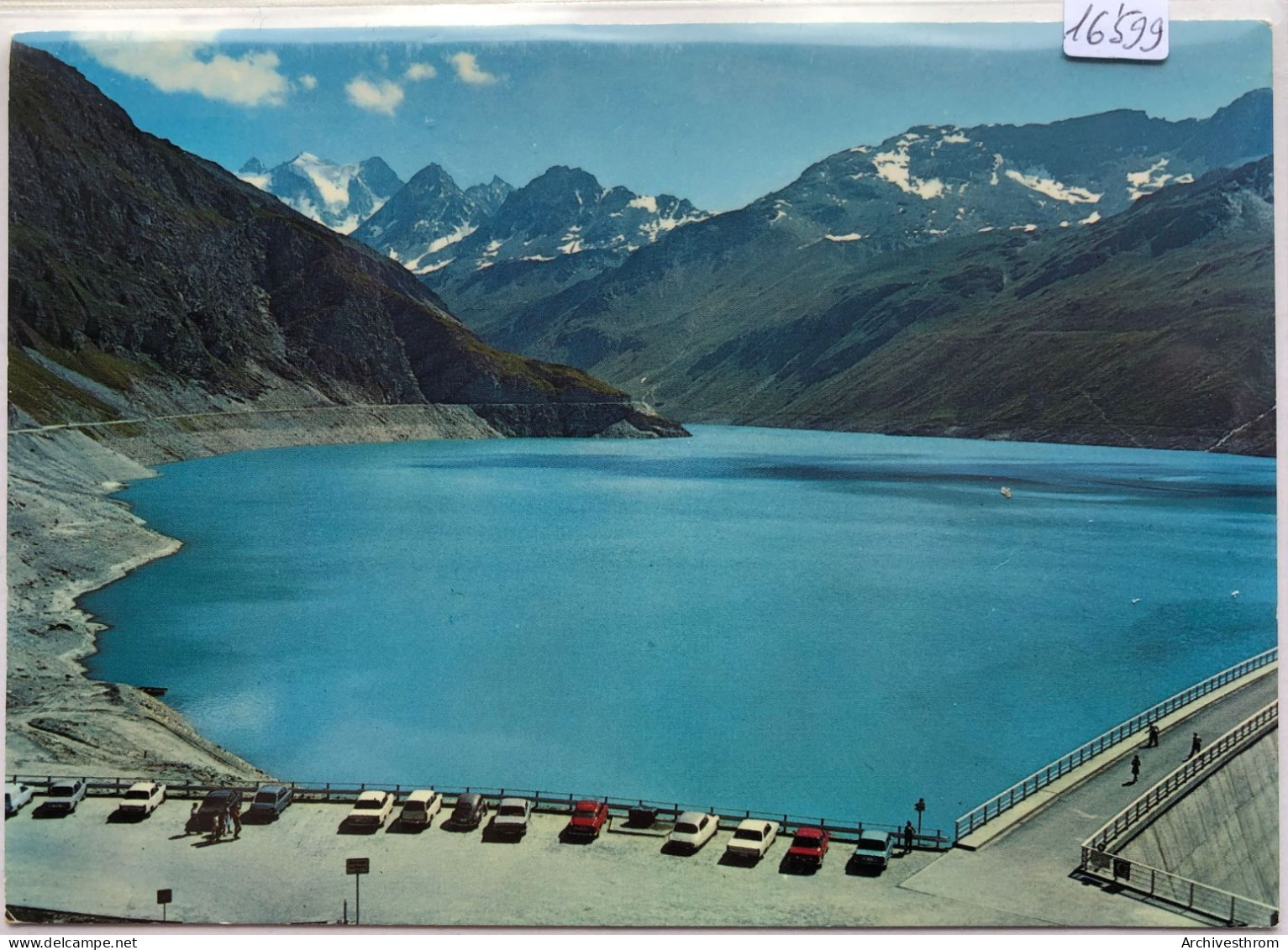 Barrage Et Lac De Moiry Sur Grimentz, Au Val D'Anniviers ; Cachet Du Glacier De Moiry (16'599) - Anniviers