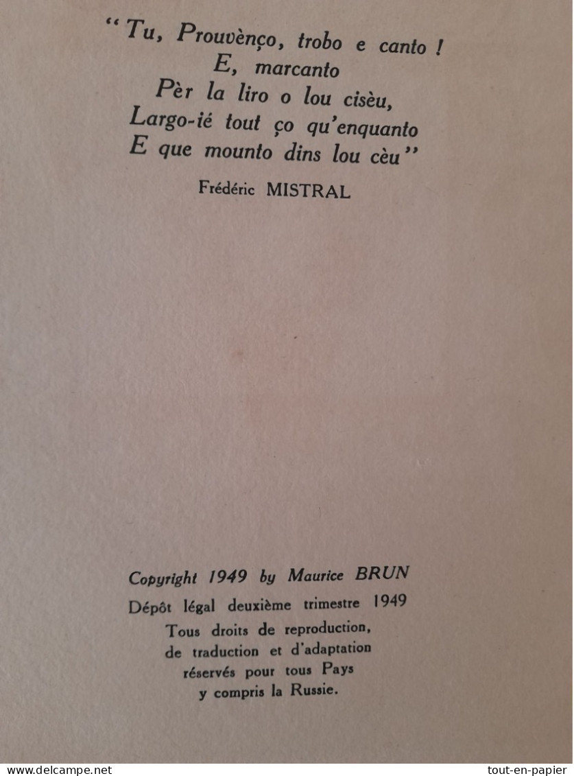 Livre Rare Dédicacé Par Maurice Brun Numéroté GROUMANDUGI Louis Jou 1949 ( Gastronomie Provençale - Signierte Bücher