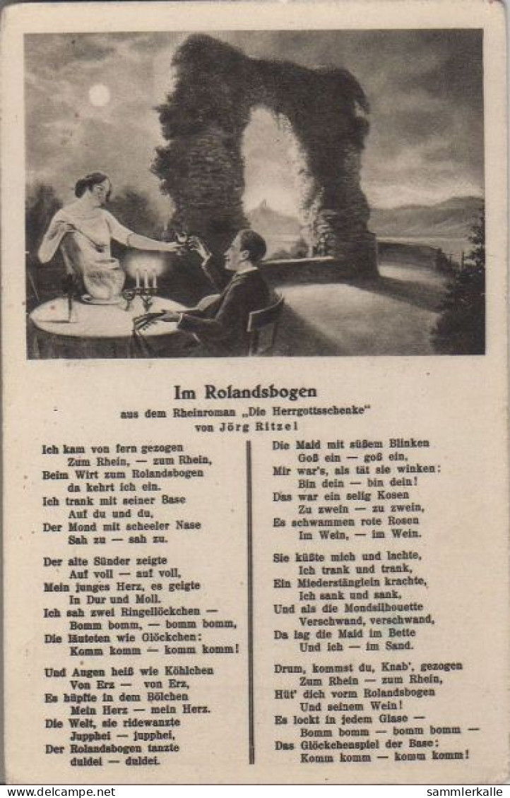 34212 - Remagen - Rolandsbogen - Mit Lied - Ca. 1950 - Remagen