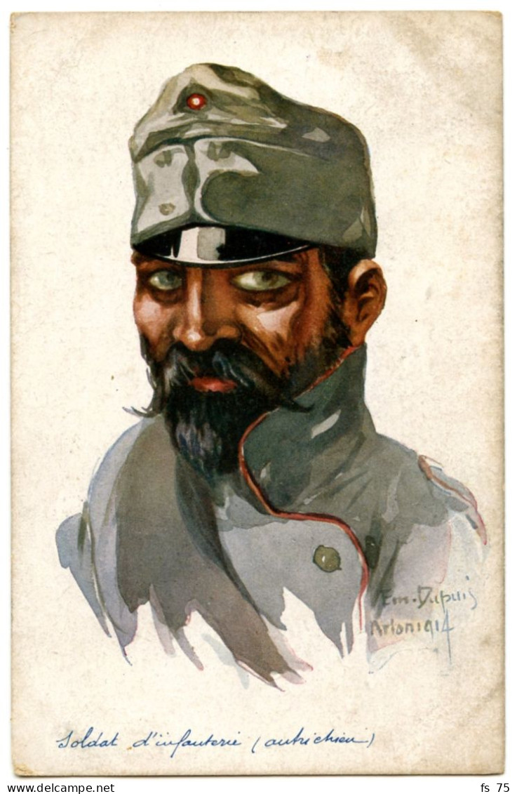 ILLUSTRATEUR EMILE DUPUIS - LOT DE 13 CARTES DE LA GUERRE  1914 / 1918 - N°2-5-7-12-26-32-3349-50-51-52-53 ET 54 - Dupuis, Emile