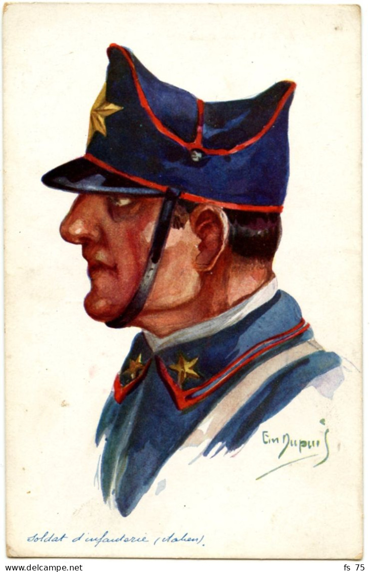 ILLUSTRATEUR EMILE DUPUIS - LOT DE 13 CARTES DE LA GUERRE  1914 / 1918 - N°2-5-7-12-26-32-3349-50-51-52-53 ET 54