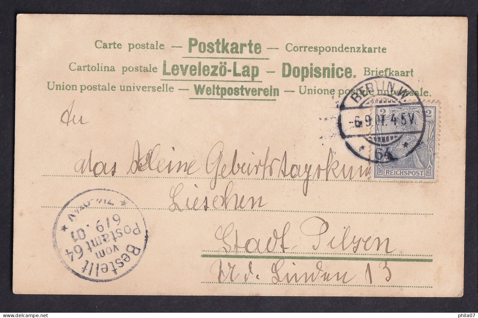 Gruss Aus ... / Sieh Ich Will Dir Heute Geben,... / Year 1901 / Long Line Postcard Circulated, 2 Scans - Gruss Aus.../ Grüsse Aus...