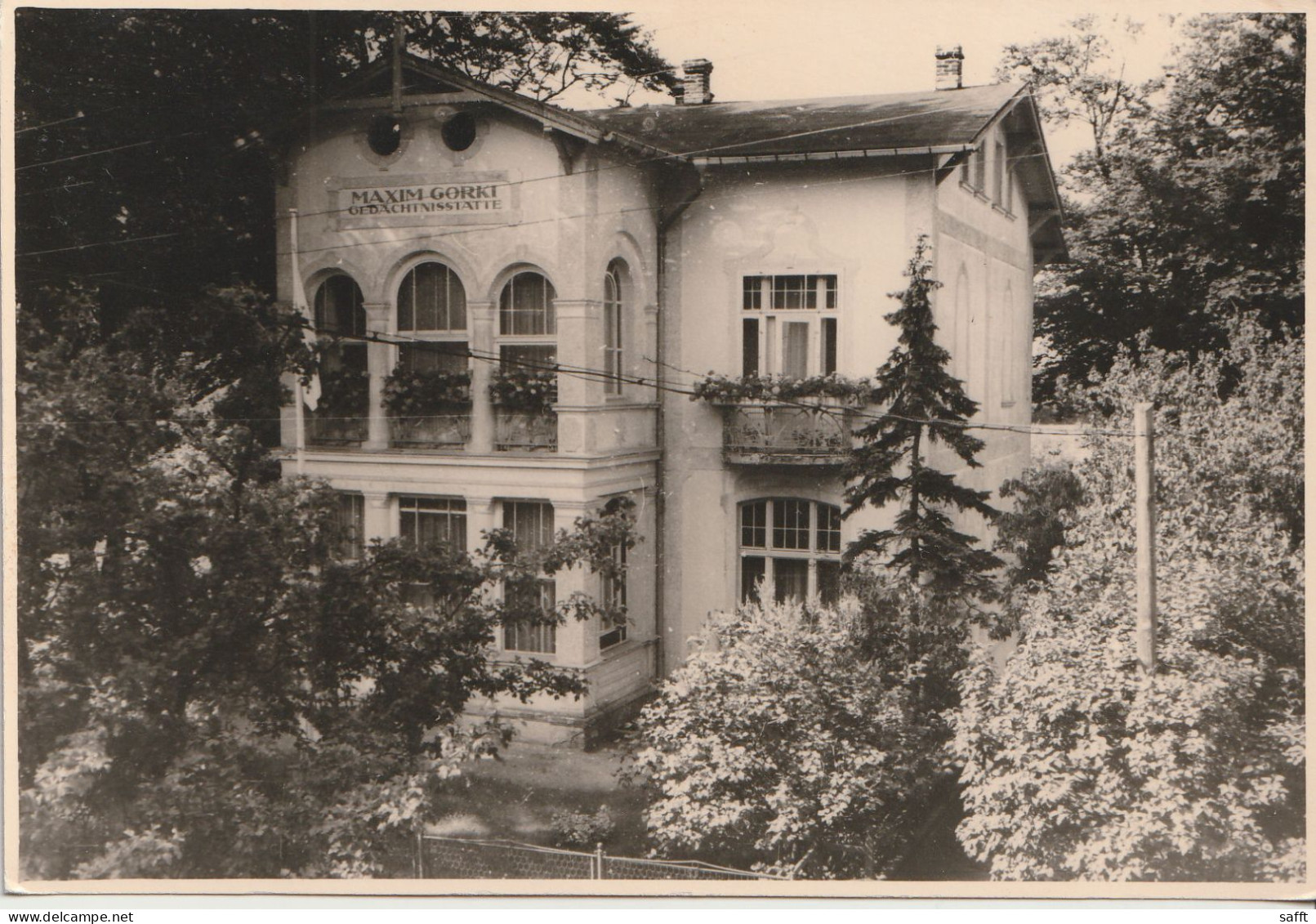 Foto-AK Heringsdorf/Usedom, Villa Irmgard, Gedächtnisstätte Maxim Gorki - Usedom