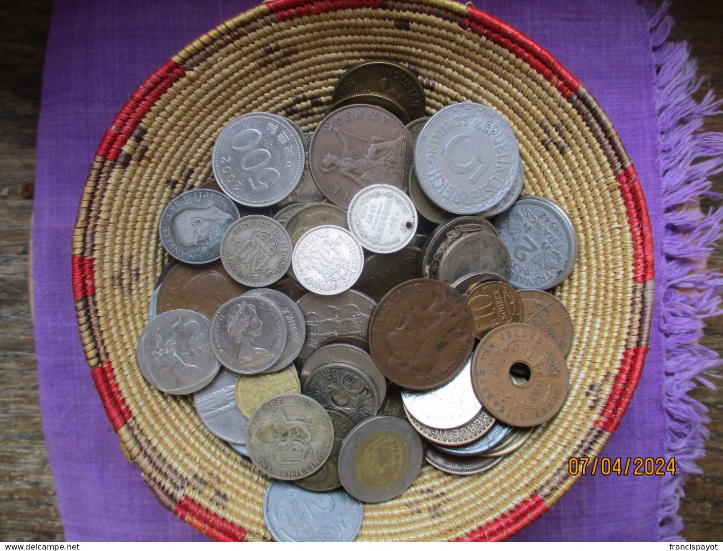 Lot World Coins With Some Silver - 1 Kg With Packaging = 900 - 950 Gr - Vrac - Monnaies