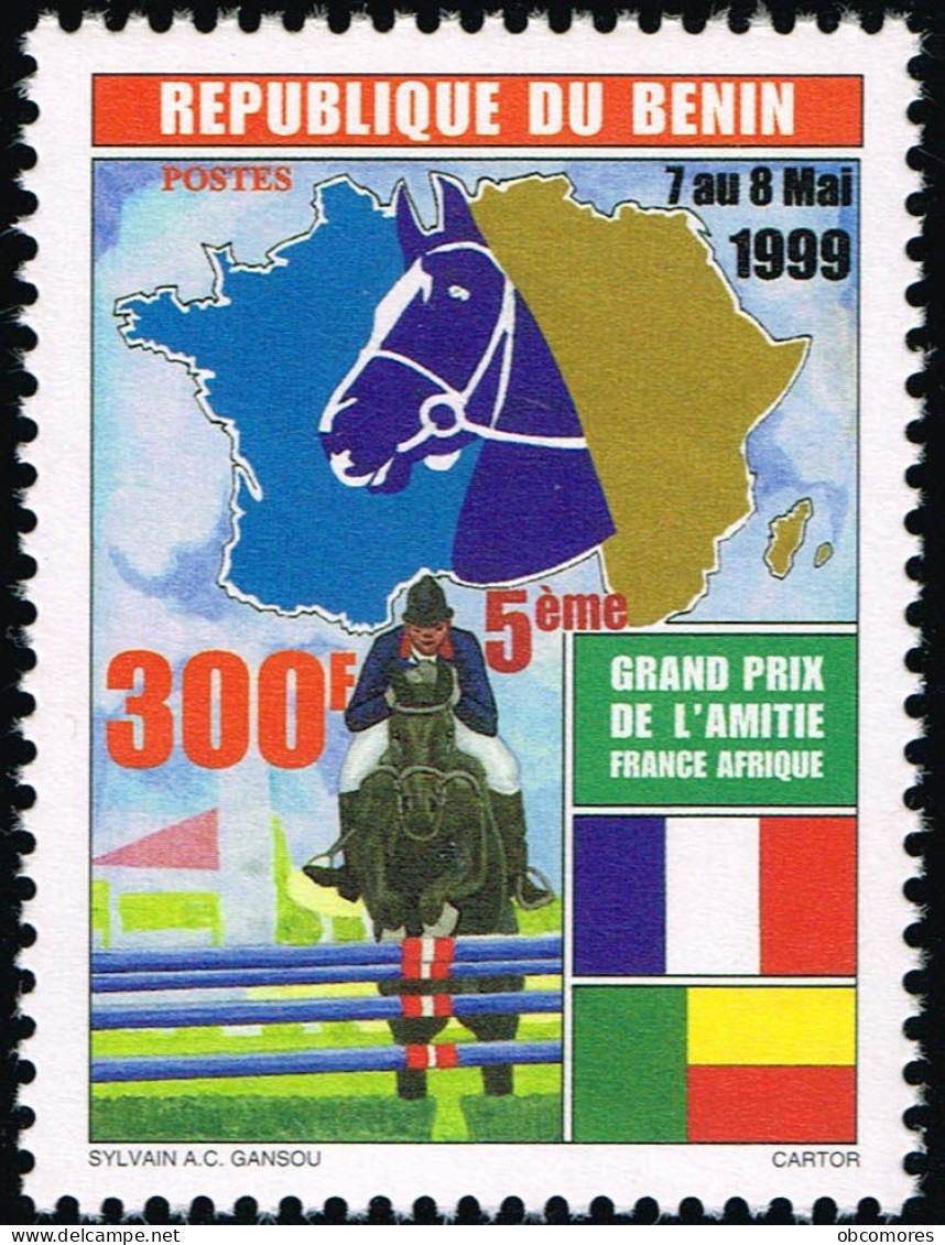 Benin 1999 - Mi 1226 Sc 1157 - Horse Racing - Grand Prix De L'amitié 300 F MNH ** - Hípica