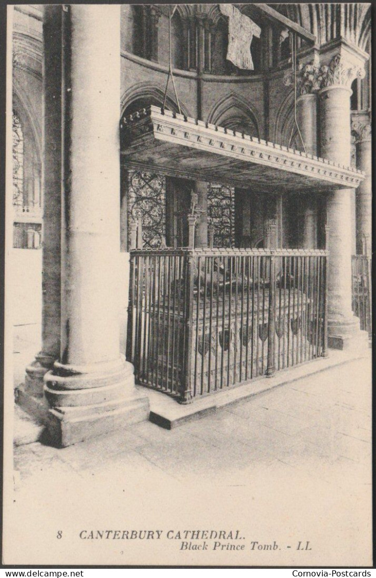 Black Prince Tomb, Canterbury Cathedral, Kent, C.1920 - Lévy Et Neurdein Postcard LL8 - Canterbury