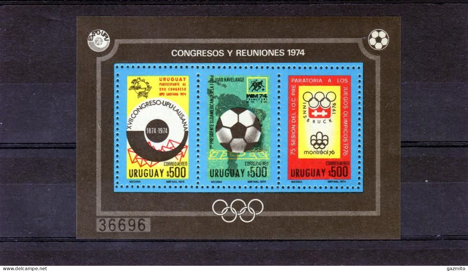 Uruguay 1974, Olympic Games In Innsbruk, FIFA World Cup In Germany, UPU, Block - 1974 – Alemania Occidental